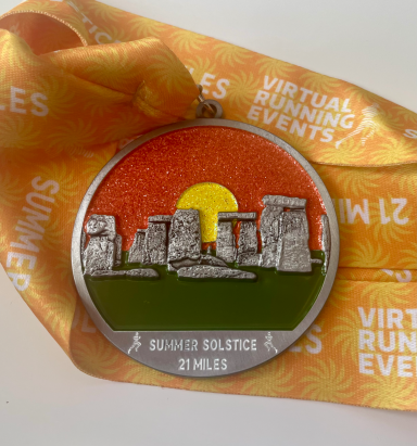 Summer Solstice Running Challenge Medal